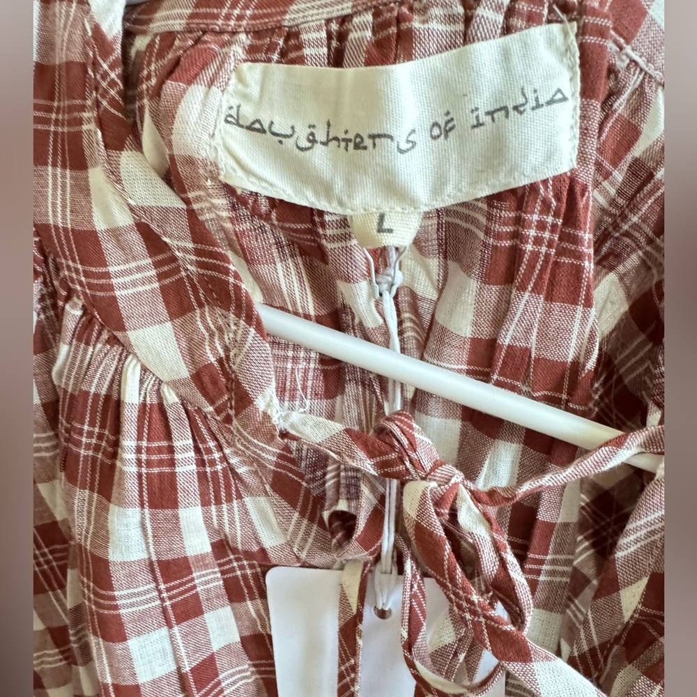 Daughters Of India Poet Mini Dress ~ Red Clay - Picture 3 of 3